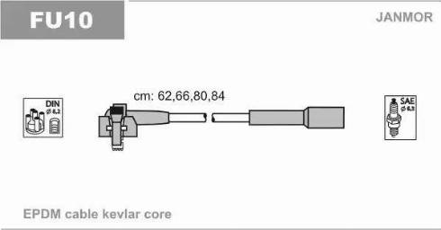 Janmor FU10 - Ignition Cable Kit autospares.lv