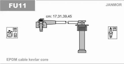 Janmor FU11 - Ignition Cable Kit autospares.lv