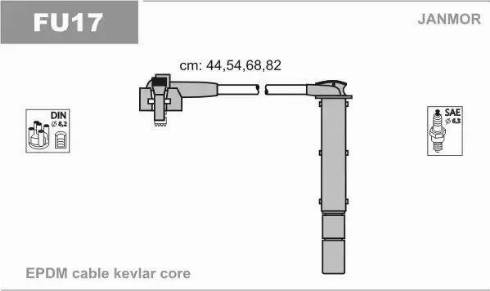 Janmor FU17 - Ignition Cable Kit autospares.lv