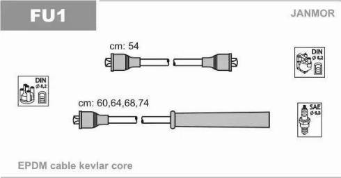 Janmor FU1 - Ignition Cable Kit autospares.lv