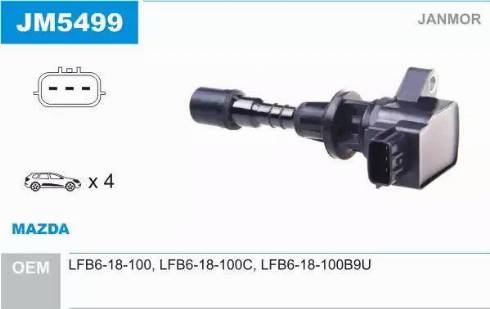 Janmor JM5499 - Ignition Coil autospares.lv