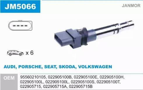 Janmor JM5066 - Ignition Coil autospares.lv