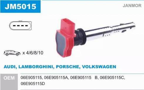 Janmor JM5015 - Ignition Coil autospares.lv