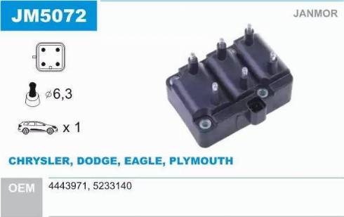 Janmor JM5072 - Ignition Coil autospares.lv