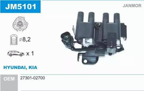 Janmor JM5101 - Ignition Coil autospares.lv