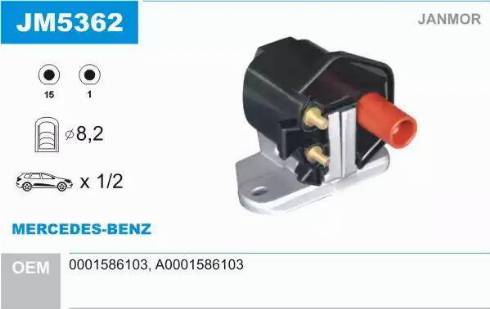 Janmor JM5362 - Ignition Coil autospares.lv