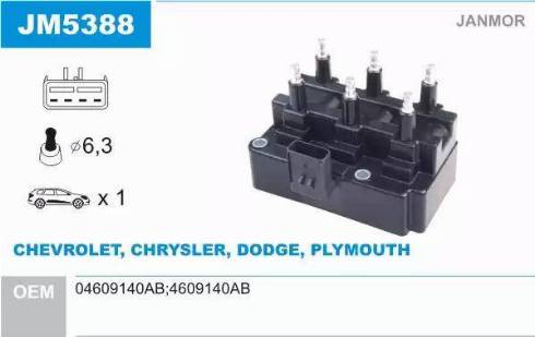 Janmor JM5388 - Ignition Coil autospares.lv