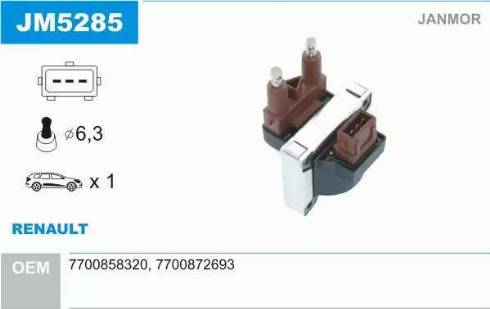 Janmor JM5285 - Ignition Coil autospares.lv