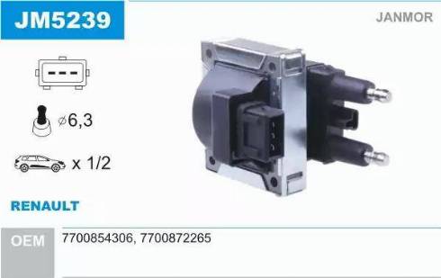 Janmor JM5239 - Ignition Coil autospares.lv