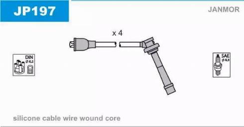 Janmor JP197 - Ignition Cable Kit autospares.lv