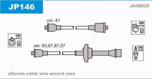 Janmor JP146 - Ignition Cable Kit autospares.lv