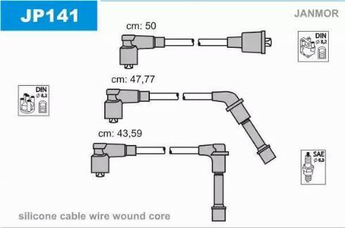 Janmor JP141 - Ignition Cable Kit autospares.lv