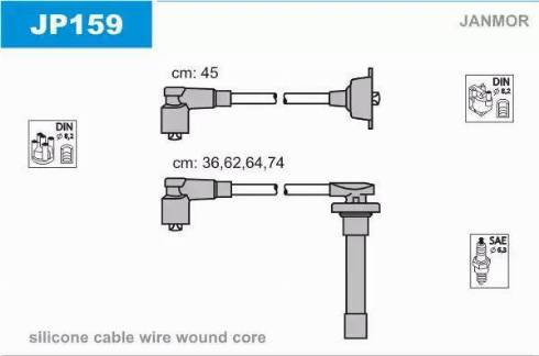 Janmor JP159 - Ignition Cable Kit autospares.lv