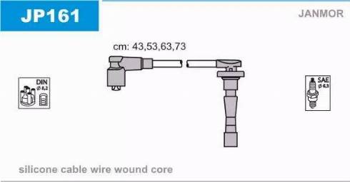 Janmor JP161 - Ignition Cable Kit autospares.lv