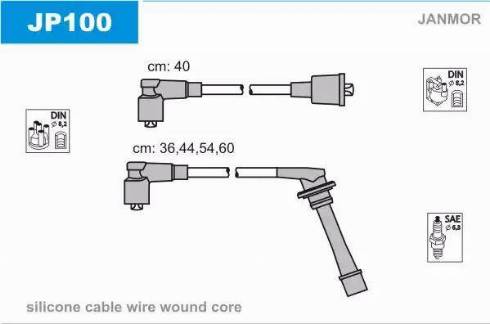 Janmor JP100 - Ignition Cable Kit autospares.lv