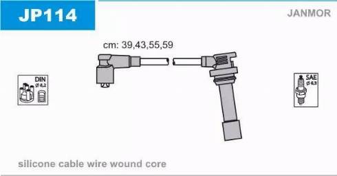 Janmor JP114 - Ignition Cable Kit autospares.lv