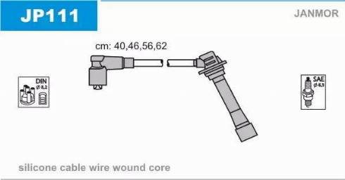 Janmor JP111 - Ignition Cable Kit autospares.lv