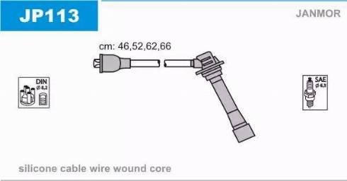 Janmor JP113 - Ignition Cable Kit autospares.lv