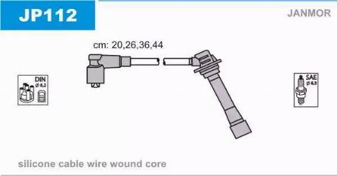 Janmor JP112 - Ignition Cable Kit autospares.lv