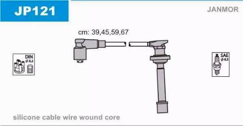 Janmor JP121 - Ignition Cable Kit autospares.lv