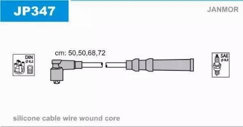 Janmor JP347 - Ignition Cable Kit autospares.lv