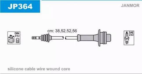 Janmor JP364 - Ignition Cable Kit autospares.lv