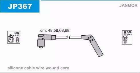 Janmor JP367 - Ignition Cable Kit autospares.lv