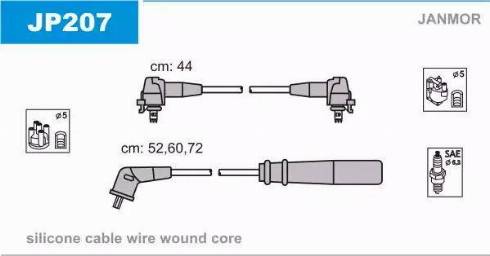 Janmor JP207 - Ignition Cable Kit autospares.lv