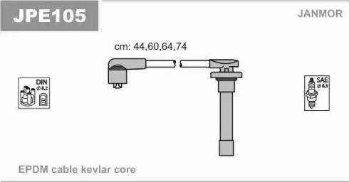 Janmor JPE105 - Ignition Cable Kit autospares.lv