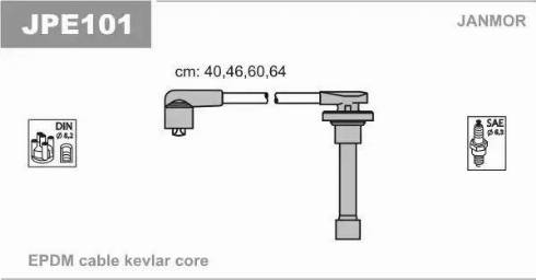 Janmor JPE101 - Ignition Cable Kit autospares.lv