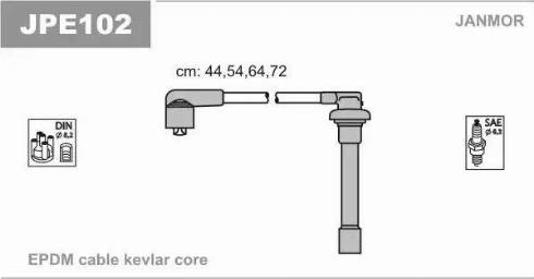 Janmor JPE102 - Ignition Cable Kit autospares.lv