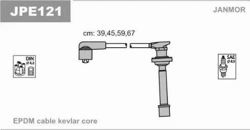 Janmor JPE121 - Ignition Cable Kit autospares.lv