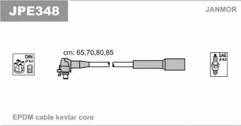 Janmor JPE348 - Ignition Cable Kit autospares.lv