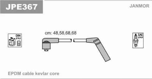 Janmor JPE367 - Ignition Cable Kit autospares.lv