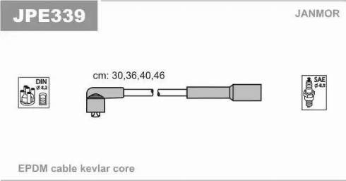 Janmor JPE339 - Ignition Cable Kit autospares.lv