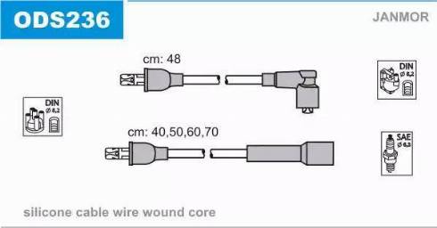 Janmor ODS236 - Ignition Cable Kit autospares.lv