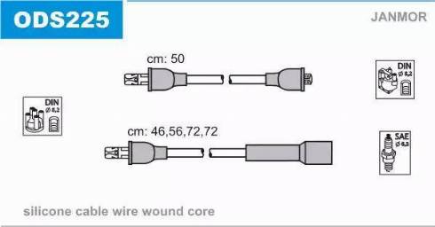 Janmor ODS225 - Ignition Cable Kit autospares.lv