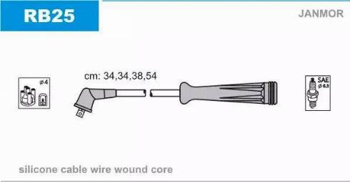 Janmor RB25 - Ignition Cable Kit autospares.lv