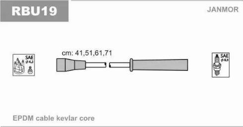 Janmor RBU19 - Ignition Cable Kit autospares.lv