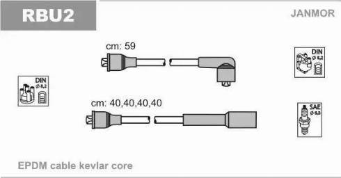 Janmor RBU2 - Ignition Cable Kit autospares.lv