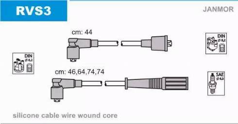 Janmor RVS3 - Ignition Cable Kit autospares.lv