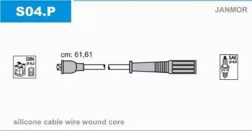 Janmor S04.P - Ignition Cable Kit autospares.lv