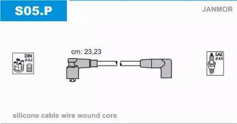 Janmor S05.P - Ignition Cable Kit autospares.lv