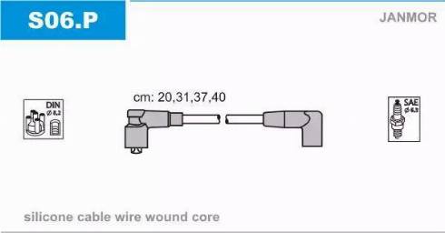 Janmor S06.P - Ignition Cable Kit autospares.lv