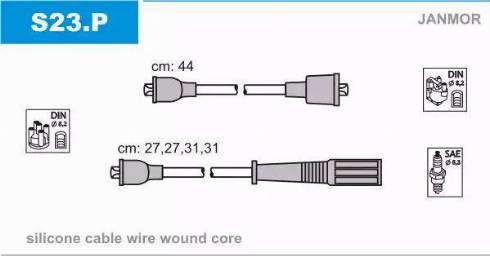 Janmor S23.P - Ignition Cable Kit autospares.lv