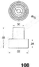 Japanparts BE-108 - Tensioner, timing belt autospares.lv