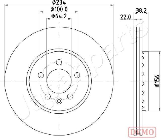 Japanparts DI-442C - Brake Disc autospares.lv