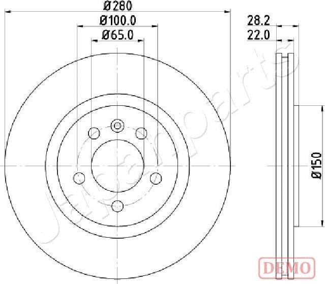 Japanparts DI-0944C - Brake Disc autospares.lv