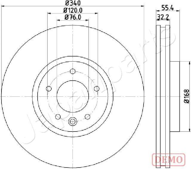 Japanparts DI-0954C - Brake Disc autospares.lv