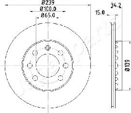 Japanparts DI-0904 - Brake Disc autospares.lv